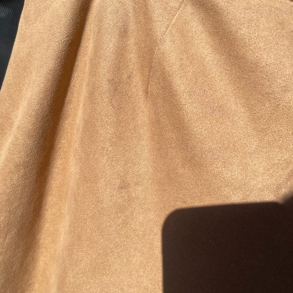 Tan Worthington maxi skirt size 16 faux suede - Picture 2 of 4